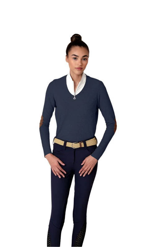 Chestnut Bay Pullover XS / Dark Navy Riders Lounge V Neck equestrian team apparel online tack store mobile tack store custom farm apparel custom show stable clothing equestrian lifestyle horse show clothing riding clothes horses equestrian tack store