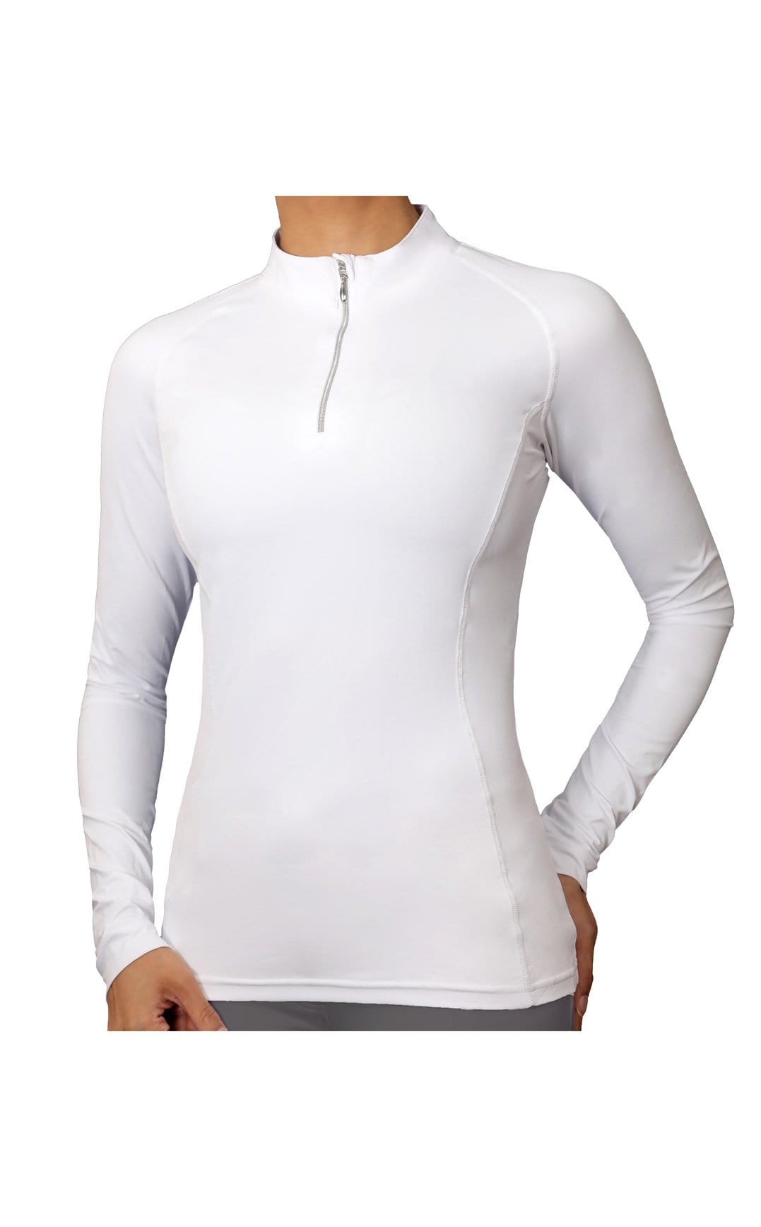 GhoDho Shirt XS GhoDho Cora UPF Base Layer White equestrian team apparel online tack store mobile tack store custom farm apparel custom show stable clothing equestrian lifestyle horse show clothing riding clothes horses equestrian tack store