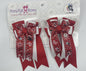 PonyTail Bows 3" Tails Red Bandana Bows equestrian team apparel online tack store mobile tack store custom farm apparel custom show stable clothing equestrian lifestyle horse show clothing riding clothes PonyTail Bows | Equestrian Hair Accessories horses equestrian tack store