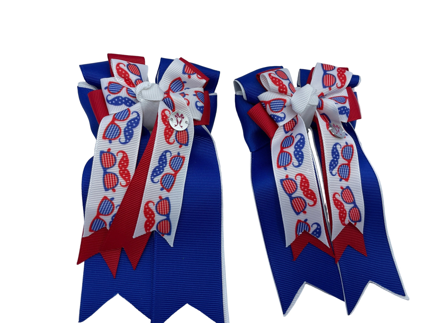 PonyTail Bows 3" Tails Fourth of July Disguise PonyTail Bows equestrian team apparel online tack store mobile tack store custom farm apparel custom show stable clothing equestrian lifestyle horse show clothing riding clothes PonyTail Bows | Equestrian Hair Accessories horses equestrian tack store