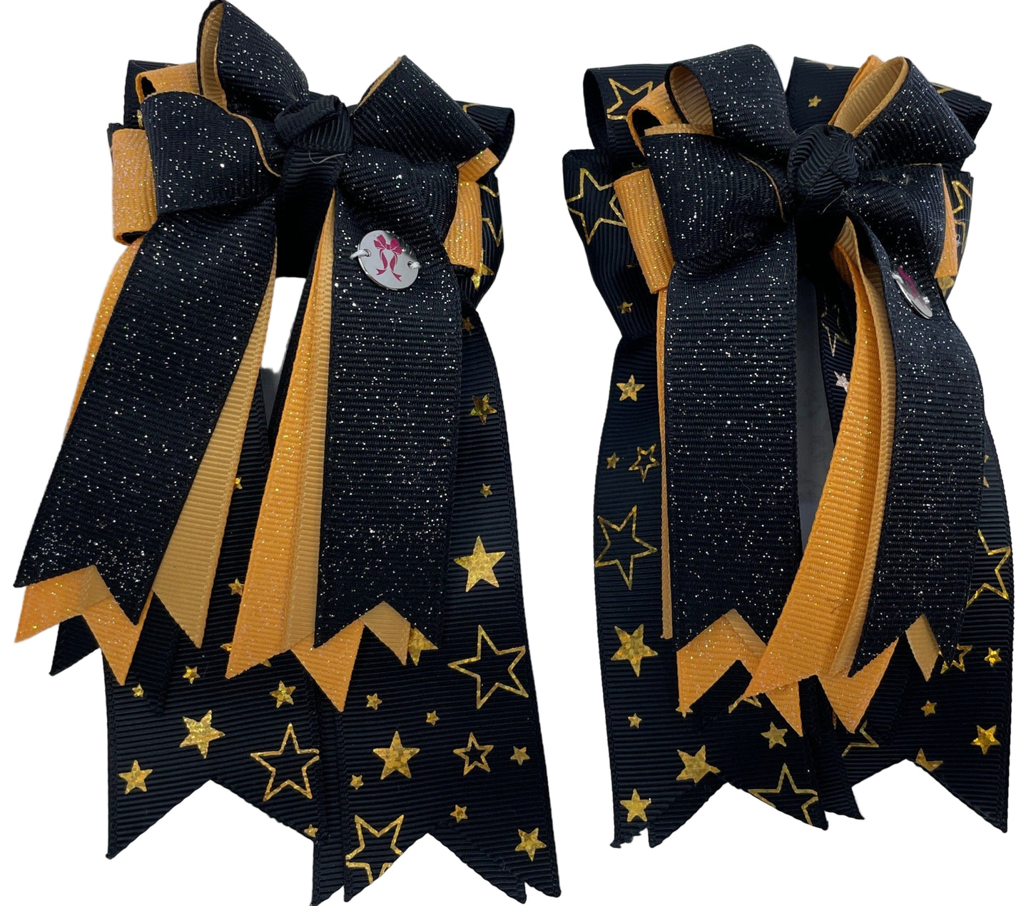 PonyTail Bows 3" Tails Starry Night- Black PonyTail Bows equestrian team apparel online tack store mobile tack store custom farm apparel custom show stable clothing equestrian lifestyle horse show clothing riding clothes PonyTail Bows | Equestrian Hair Accessories horses equestrian tack store