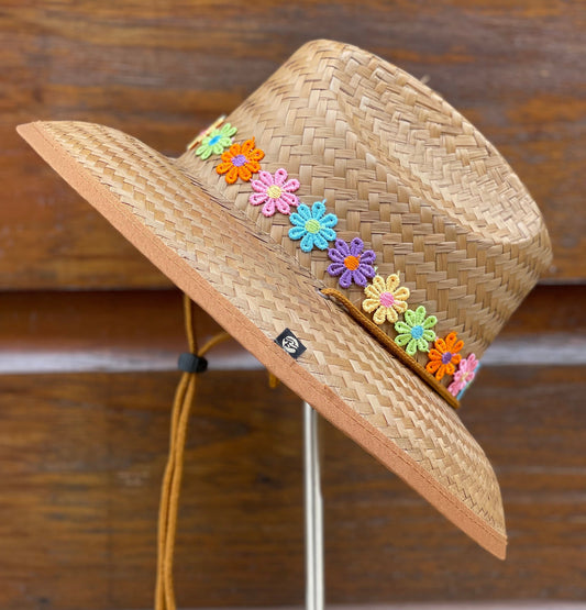 Island Girl Sun Hat Island Girl Smaller Brim Pastel Daisies Hat equestrian team apparel online tack store mobile tack store custom farm apparel custom show stable clothing equestrian lifestyle horse show clothing riding clothes horses equestrian tack store