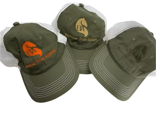 Equestrian Team Apparel Hats Green/orange mesh back Equestrian Team Apparel Logo Hat equestrian team apparel online tack store mobile tack store custom farm apparel custom show stable clothing equestrian lifestyle horse show clothing riding clothes horses equestrian tack store