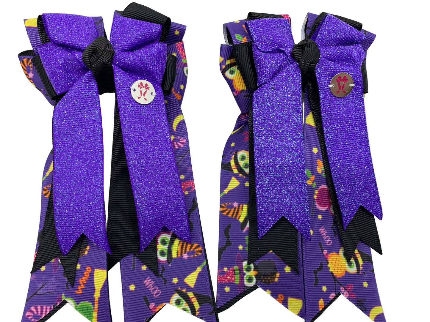 PonyTail Bows 3" Tails PonyTail Bows- Owlween equestrian team apparel online tack store mobile tack store custom farm apparel custom show stable clothing equestrian lifestyle horse show clothing riding clothes PonyTail Bows | Equestrian Hair Accessories horses equestrian tack store