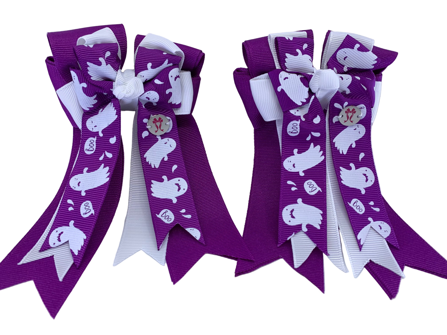 PonyTail Bows 3" Tails PonyTail Bows- Purple Boo equestrian team apparel online tack store mobile tack store custom farm apparel custom show stable clothing equestrian lifestyle horse show clothing riding clothes PonyTail Bows | Equestrian Hair Accessories horses equestrian tack store