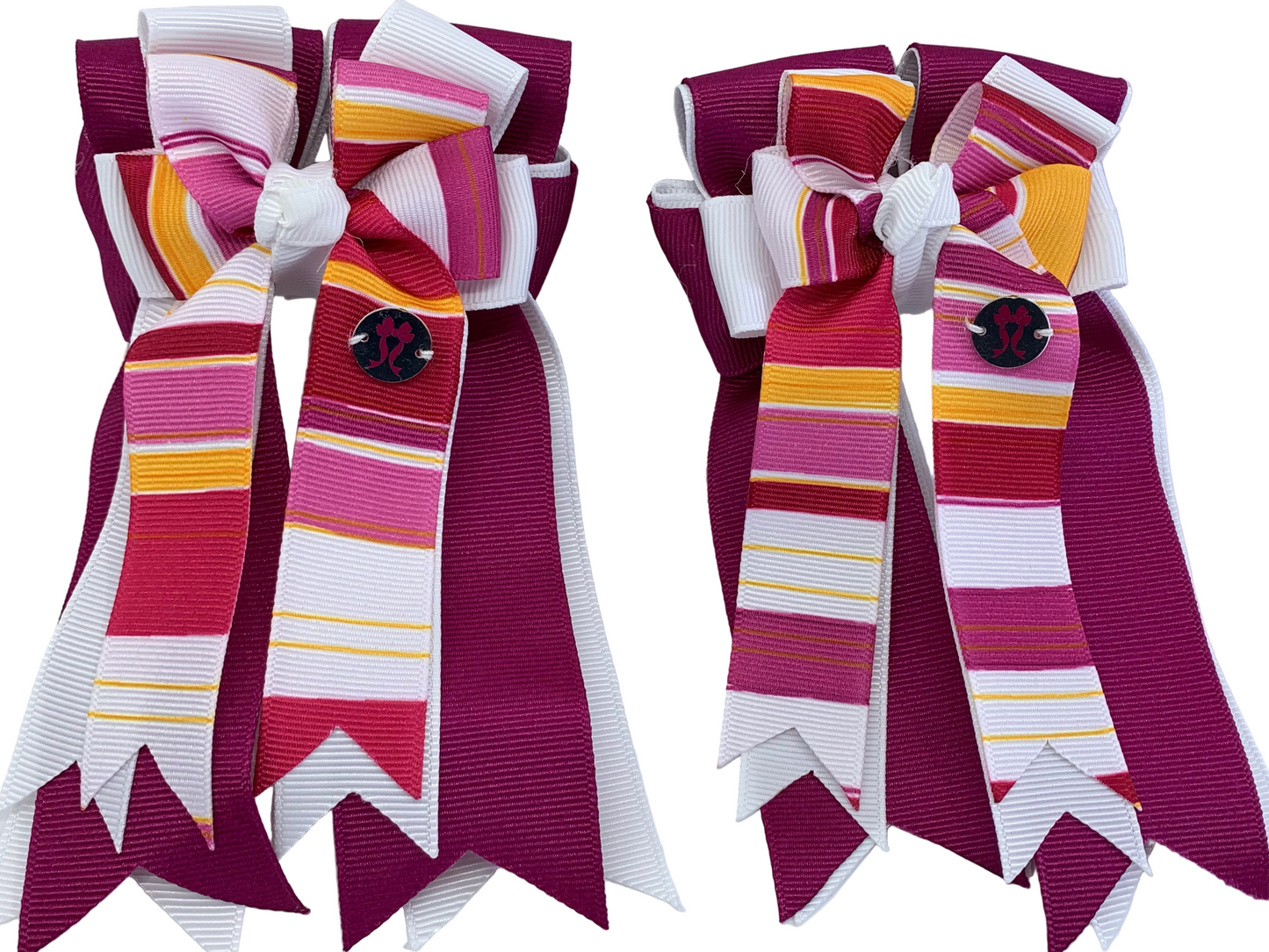 PonyTail Bows 3" Tails PonyTail Bows- Cool Shades Dark Pink equestrian team apparel online tack store mobile tack store custom farm apparel custom show stable clothing equestrian lifestyle horse show clothing riding clothes PonyTail Bows | Equestrian Hair Accessories horses equestrian tack store