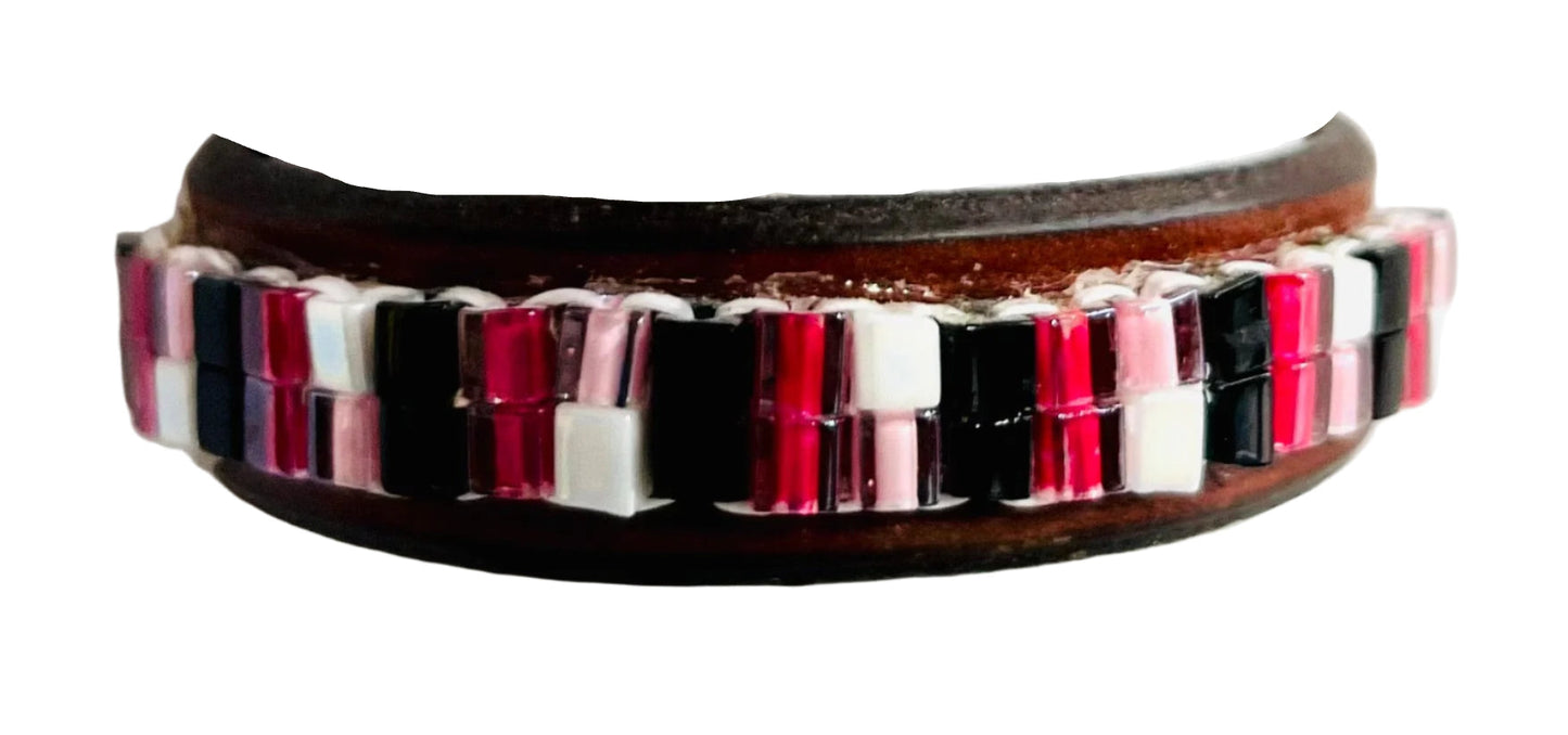 Equestrian Team Apparel Accessory Just Fur Fun Leather Bracelet- Fashionista equestrian team apparel online tack store mobile tack store custom farm apparel custom show stable clothing equestrian lifestyle horse show clothing riding clothes horses equestrian tack store