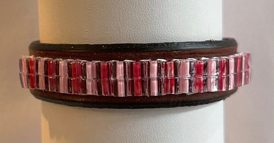 Equestrian Team Apparel Accessory Just Fur Fun Leather Bracelet-Cotton Candy equestrian team apparel online tack store mobile tack store custom farm apparel custom show stable clothing equestrian lifestyle horse show clothing riding clothes horses equestrian tack store