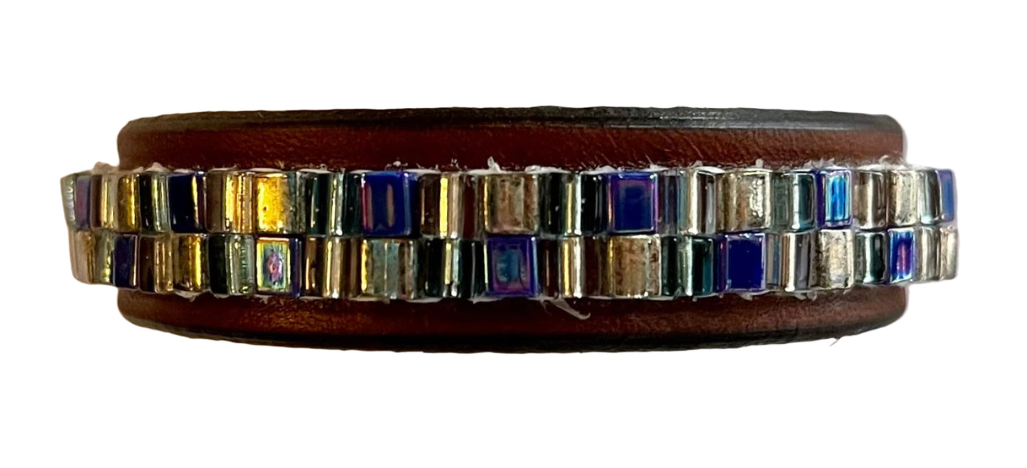Equestrian Team Apparel Accessory Just Fur Fun Leather Bracelet-Caribean Sun equestrian team apparel online tack store mobile tack store custom farm apparel custom show stable clothing equestrian lifestyle horse show clothing riding clothes horses equestrian tack store