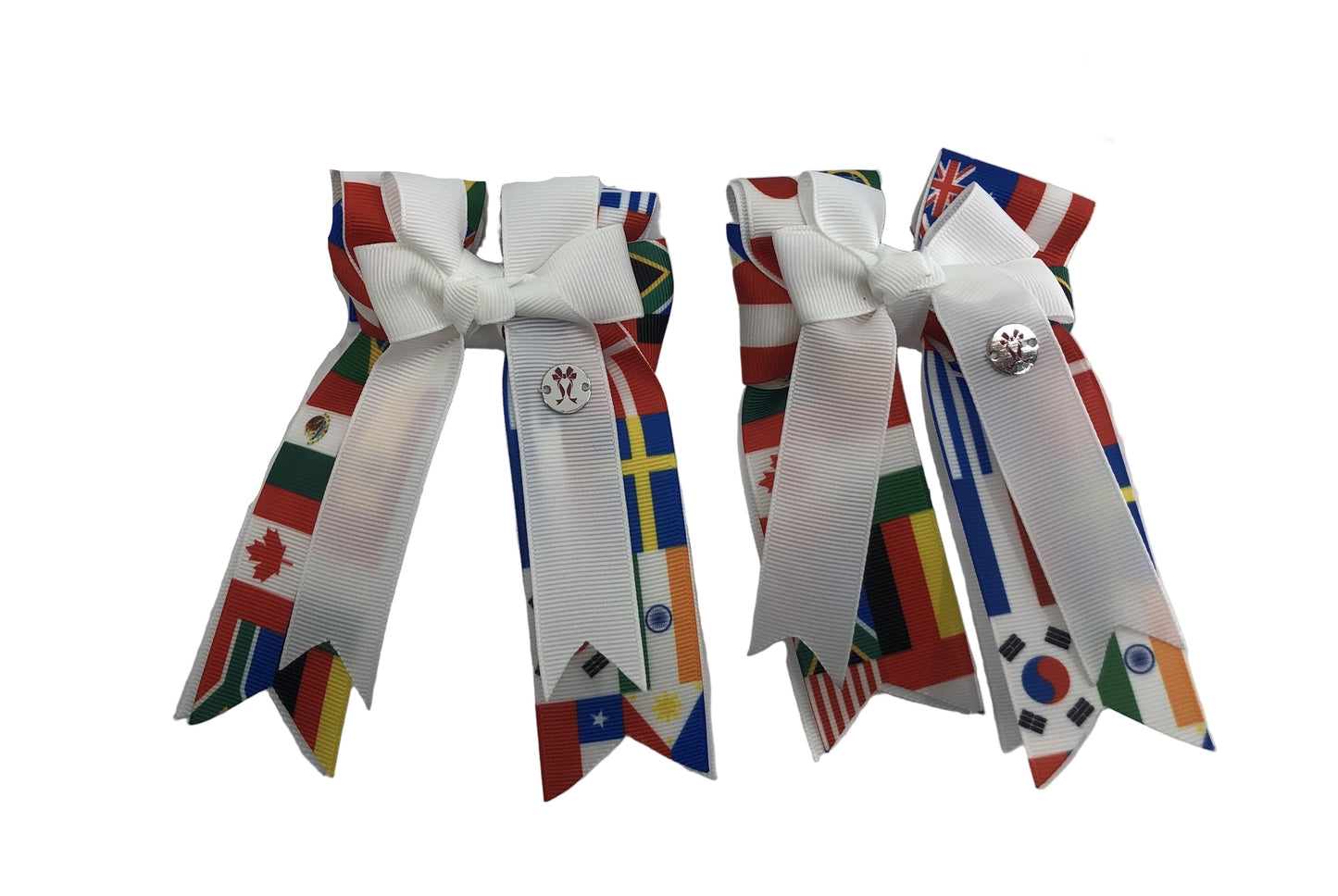 PonyTail Bows 3" Tails International White PonyTail Bows equestrian team apparel online tack store mobile tack store custom farm apparel custom show stable clothing equestrian lifestyle horse show clothing riding clothes PonyTail Bows | Equestrian Hair Accessories horses equestrian tack store