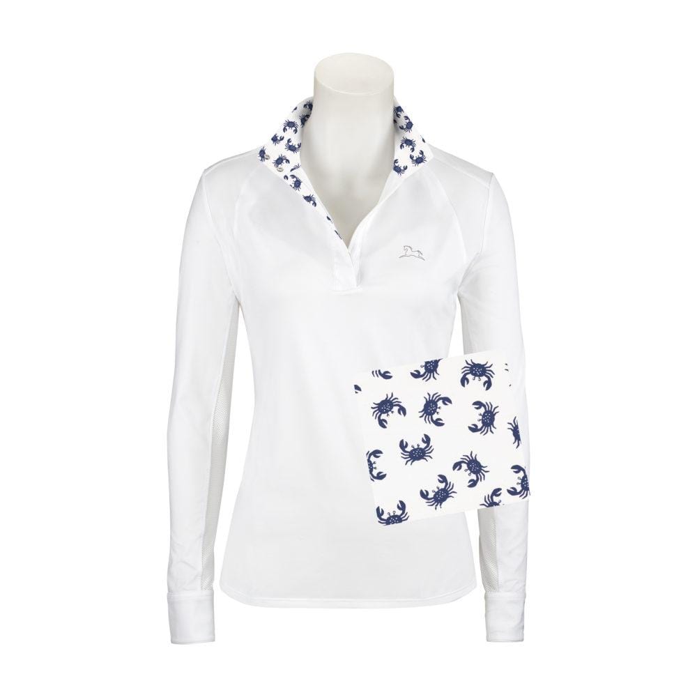 RJ Classics Show Shirt Copy of Maddie Show Shirt - Blue Medallion Collar equestrian team apparel online tack store mobile tack store custom farm apparel custom show stable clothing equestrian lifestyle horse show clothing riding clothes horses equestrian tack store