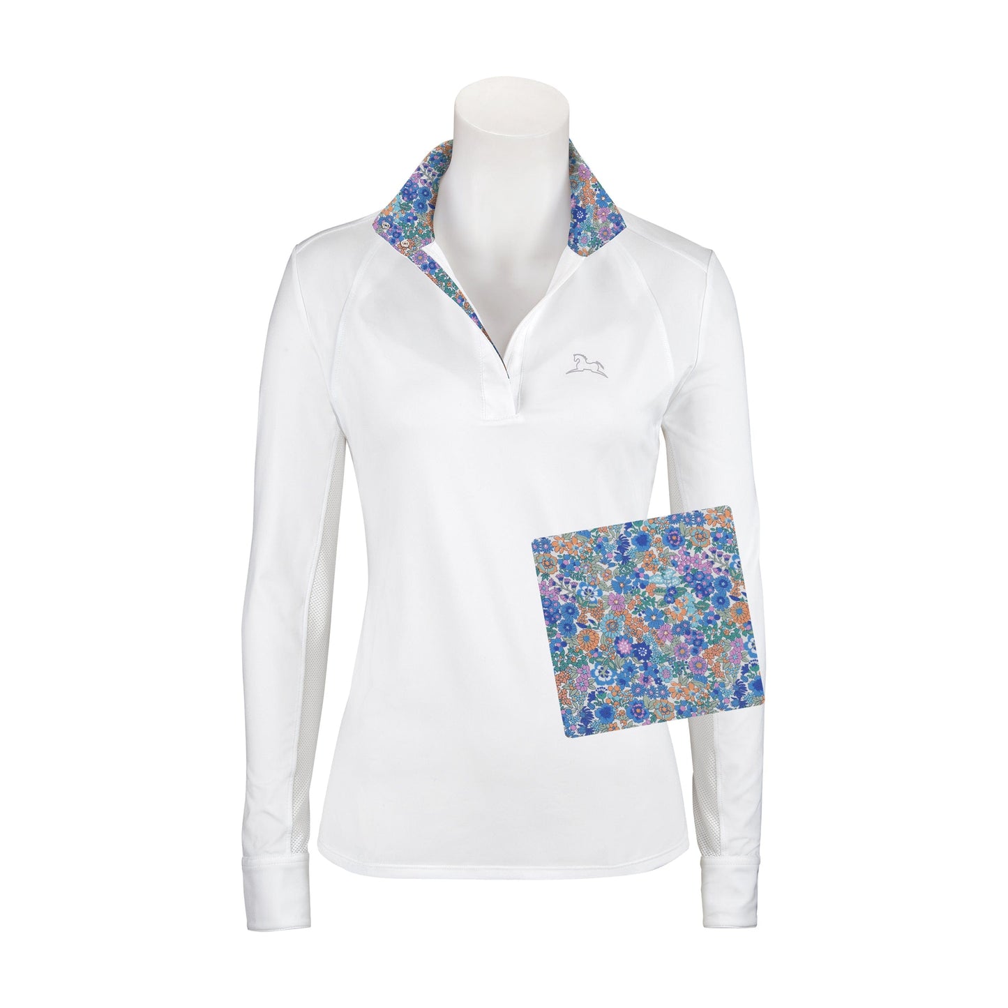 RJ Classics Show Shirt Maddie Show Shirt - Floral Multi equestrian team apparel online tack store mobile tack store custom farm apparel custom show stable clothing equestrian lifestyle horse show clothing riding clothes horses equestrian tack store