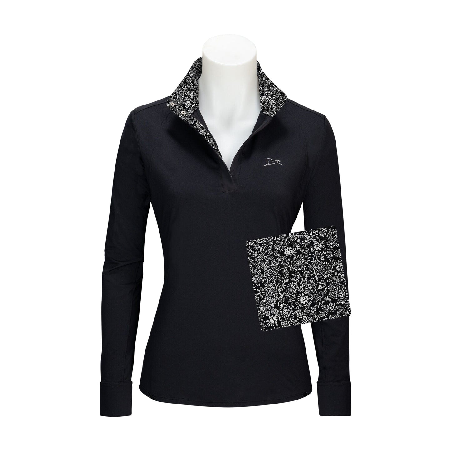 RJ Classics Show Shirt Maddie Show Shirt - Caviar equestrian team apparel online tack store mobile tack store custom farm apparel custom show stable clothing equestrian lifestyle horse show clothing riding clothes horses equestrian tack store