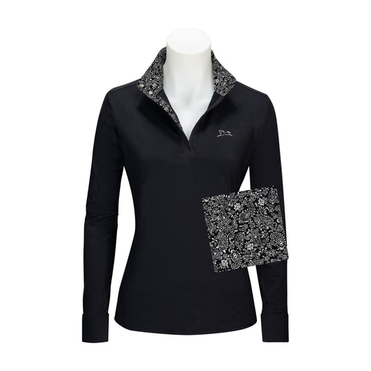 RJ Classics Show Shirt Maddie Show Shirt - Caviar equestrian team apparel online tack store mobile tack store custom farm apparel custom show stable clothing equestrian lifestyle horse show clothing riding clothes horses equestrian tack store