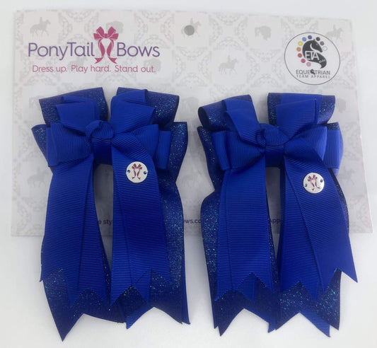 PonyTail Bows 3" Tails Royal PonyTail Bows equestrian team apparel online tack store mobile tack store custom farm apparel custom show stable clothing equestrian lifestyle horse show clothing riding clothes Abbie Horse Show Bows | PonyTail Bows | Equestrian Hair Accessories horses equestrian tack store