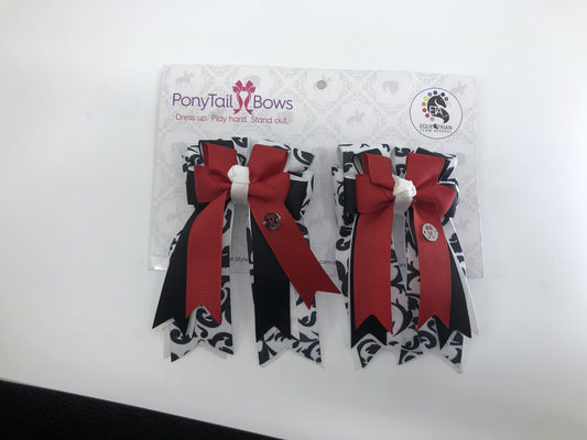 PonyTail Bows 3" Tails Samask Red PonyTail Bows equestrian team apparel online tack store mobile tack store custom farm apparel custom show stable clothing equestrian lifestyle horse show clothing riding clothes PonyTail Bows | Equestrian Hair Accessories horses equestrian tack store