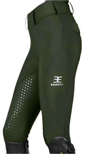 Equestly Women's pants Equestly Lux GripTEQ Riding Pants - Pine Green equestrian team apparel online tack store mobile tack store custom farm apparel custom show stable clothing equestrian lifestyle horse show clothing riding clothes horses equestrian tack store