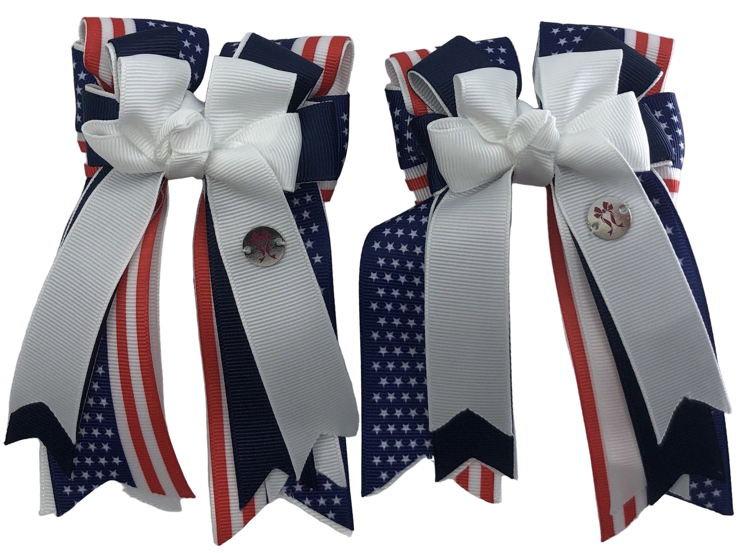 PonyTail Bows 3" Tails USA Stars PonyTail Bows equestrian team apparel online tack store mobile tack store custom farm apparel custom show stable clothing equestrian lifestyle horse show clothing riding clothes PonyTail Bows | Equestrian Hair Accessories horses equestrian tack store
