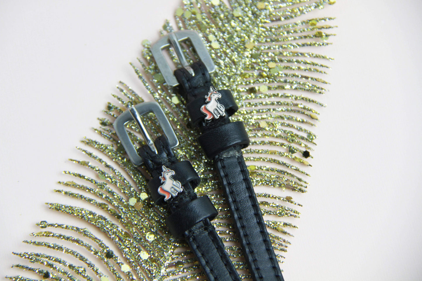 ManeJane Spur Straps Unicorn Prancing Spur Straps equestrian team apparel online tack store mobile tack store custom farm apparel custom show stable clothing equestrian lifestyle horse show clothing riding clothes ManeJane Prancing Unicorn Spur Straps horses equestrian tack store