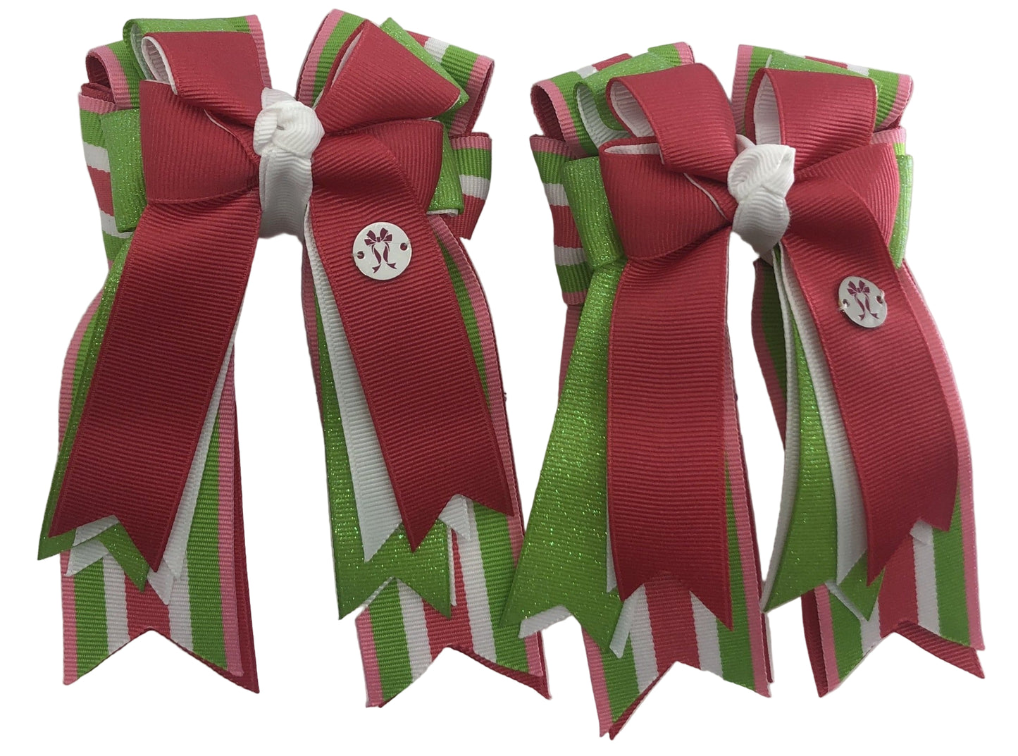 PonyTail Bows 3" Tails Watermelon PonyTail Bows equestrian team apparel online tack store mobile tack store custom farm apparel custom show stable clothing equestrian lifestyle horse show clothing riding clothes PonyTail Bows | Equestrian Hair Accessories horses equestrian tack store