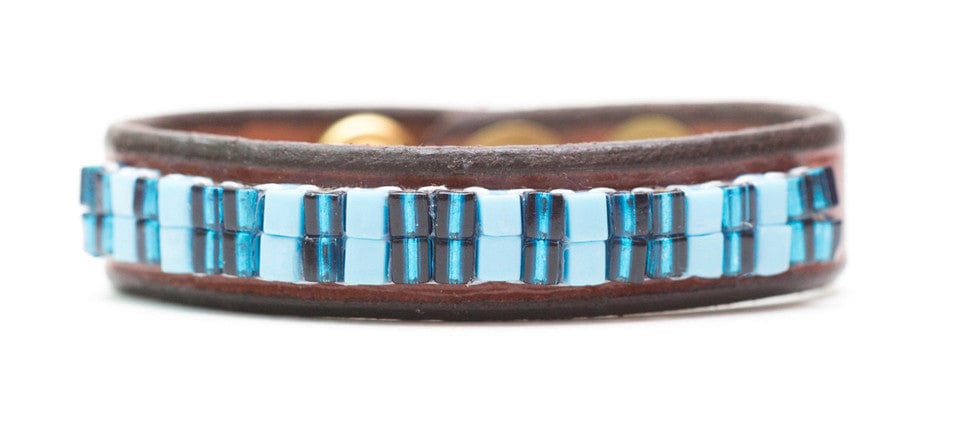 Equestrian Team Apparel Accessory Just Fur Fun Leather Bracelet-Blue Martini equestrian team apparel online tack store mobile tack store custom farm apparel custom show stable clothing equestrian lifestyle horse show clothing riding clothes horses equestrian tack store