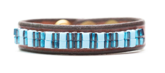 Equestrian Team Apparel Accessory Just Fur Fun Leather Bracelet-Blue Martini equestrian team apparel online tack store mobile tack store custom farm apparel custom show stable clothing equestrian lifestyle horse show clothing riding clothes horses equestrian tack store