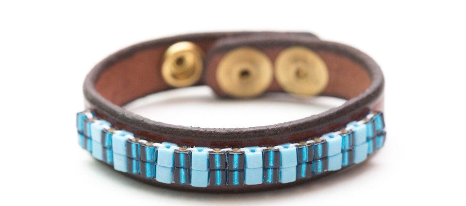 Equestrian Team Apparel Accessory Just Fur Fun Leather Bracelet-Blue Martini equestrian team apparel online tack store mobile tack store custom farm apparel custom show stable clothing equestrian lifestyle horse show clothing riding clothes horses equestrian tack store