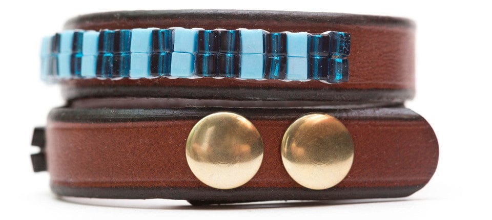 Equestrian Team Apparel Accessory Just Fur Fun Leather Bracelet-Blue Martini equestrian team apparel online tack store mobile tack store custom farm apparel custom show stable clothing equestrian lifestyle horse show clothing riding clothes horses equestrian tack store