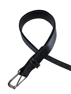 Equestrian Team Apparel Belt Padded Leather Belts - Black/Black equestrian team apparel online tack store mobile tack store custom farm apparel custom show stable clothing equestrian lifestyle horse show clothing riding clothes horses equestrian tack store