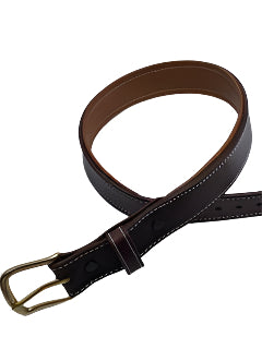 Equestrian Team Apparel Belt Padded Leather Belts - Chocolate Brown/Natural Tan equestrian team apparel online tack store mobile tack store custom farm apparel custom show stable clothing equestrian lifestyle horse show clothing riding clothes horses equestrian tack store