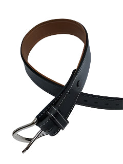Equestrian Team Apparel Belt Padded Leather Belts - Black/Natural Tan equestrian team apparel online tack store mobile tack store custom farm apparel custom show stable clothing equestrian lifestyle horse show clothing riding clothes horses equestrian tack store