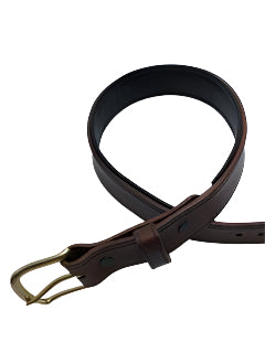 Equestrian Team Apparel Belt Padded Leather Belts - Chocolate Brown/Black equestrian team apparel online tack store mobile tack store custom farm apparel custom show stable clothing equestrian lifestyle horse show clothing riding clothes horses equestrian tack store