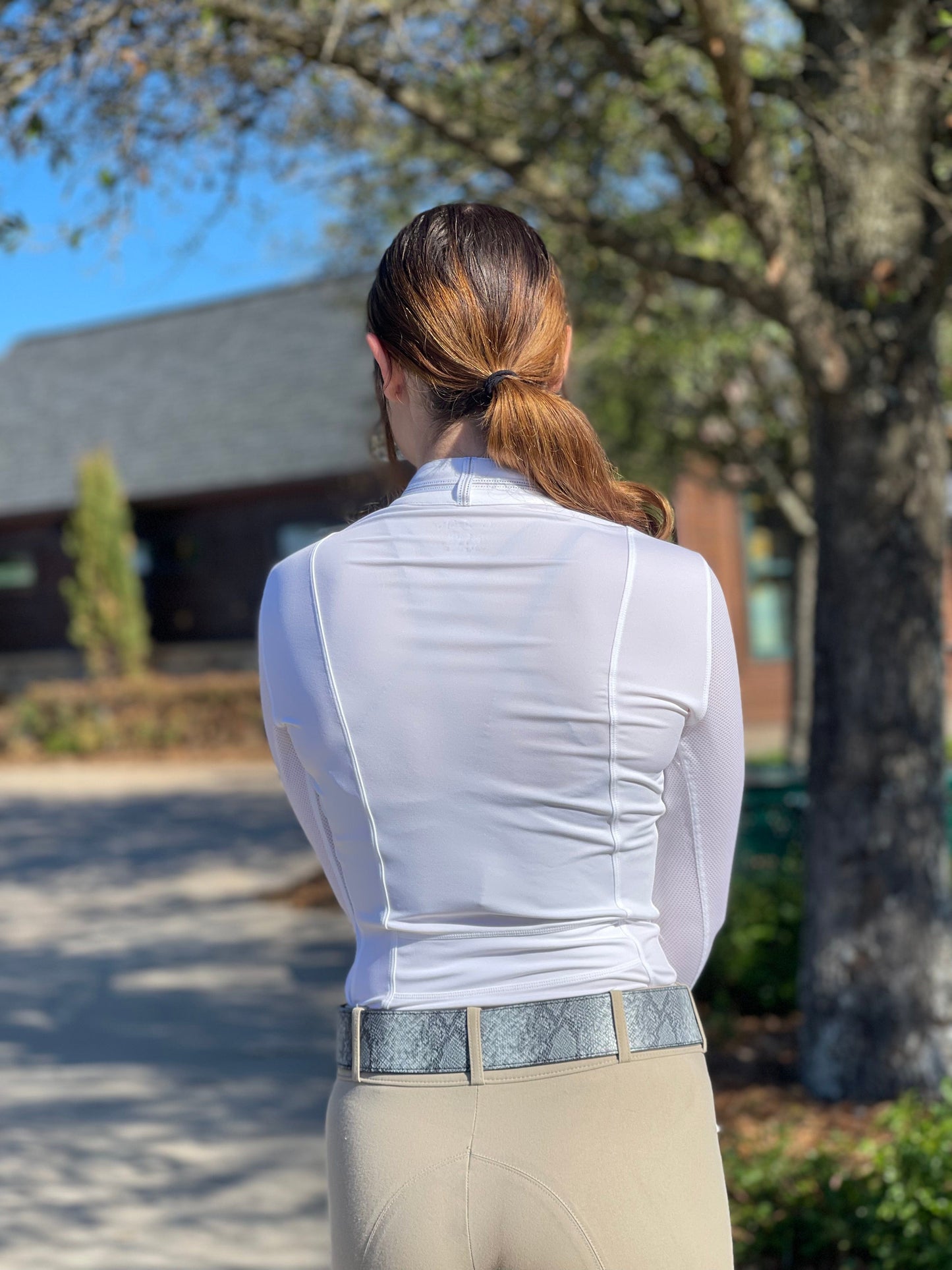Chestnut Bay Show Shirt Chestnut Bay- SkyCool Show Shirt LS equestrian team apparel online tack store mobile tack store custom farm apparel custom show stable clothing equestrian lifestyle horse show clothing riding clothes horses equestrian tack store