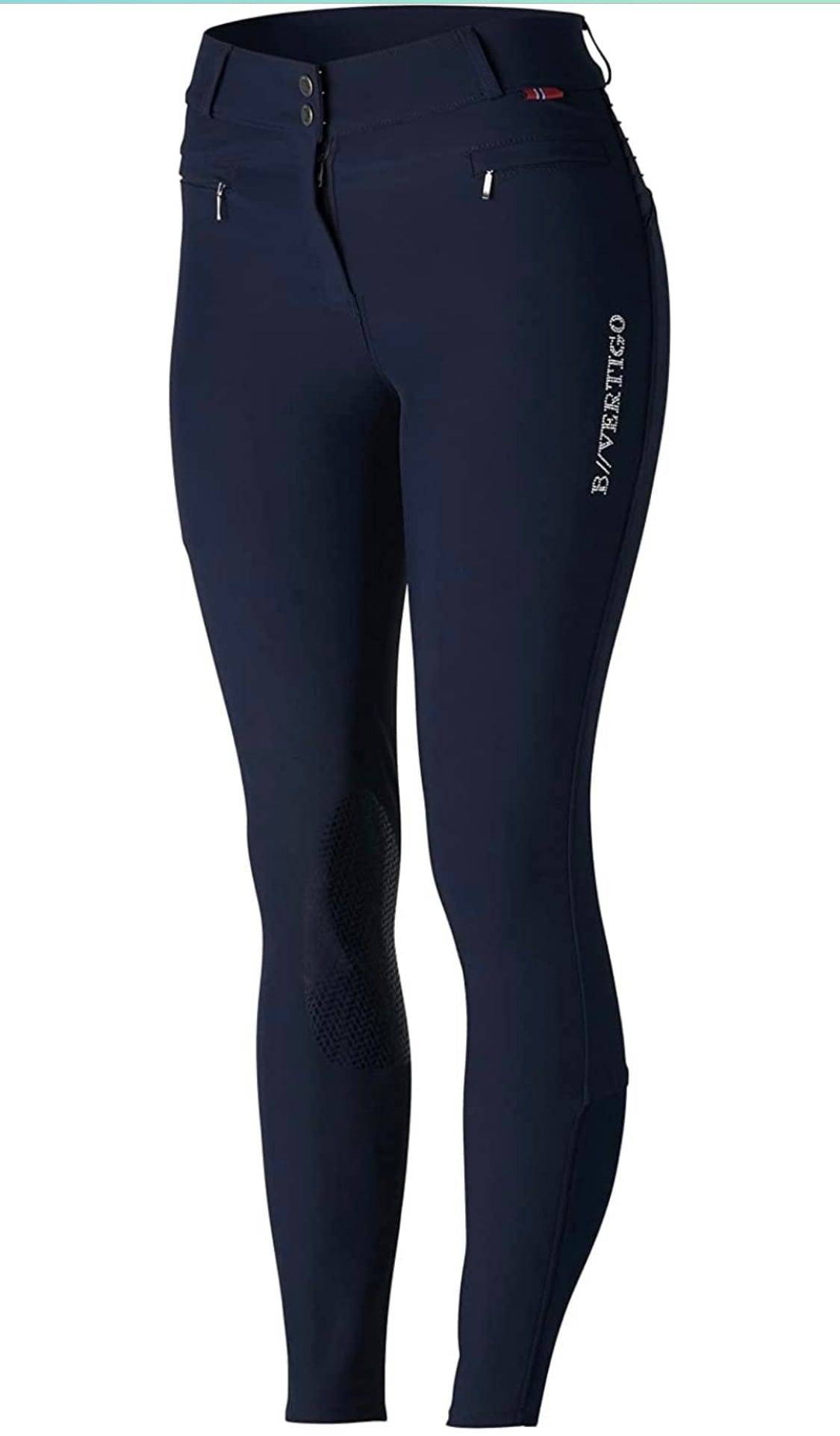 B Vertigo Breeches Navy / US 22-EU 34 B Vertigo DREA Womens Silicon Knee Patch Breeches equestrian team apparel online tack store mobile tack store custom farm apparel custom show stable clothing equestrian lifestyle horse show clothing riding clothes horses equestrian tack store