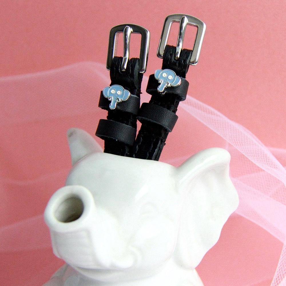 ManeJane Black Spur Straps Elephant faces Spur Straps equestrian team apparel online tack store mobile tack store custom farm apparel custom show stable clothing equestrian lifestyle horse show clothing riding clothes horses equestrian tack store