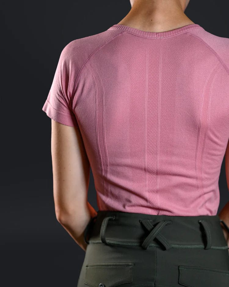 Equestly Women's Shirt Equestly Lux Seamless Top SS - Rose equestrian team apparel online tack store mobile tack store custom farm apparel custom show stable clothing equestrian lifestyle horse show clothing riding clothes horses equestrian tack store