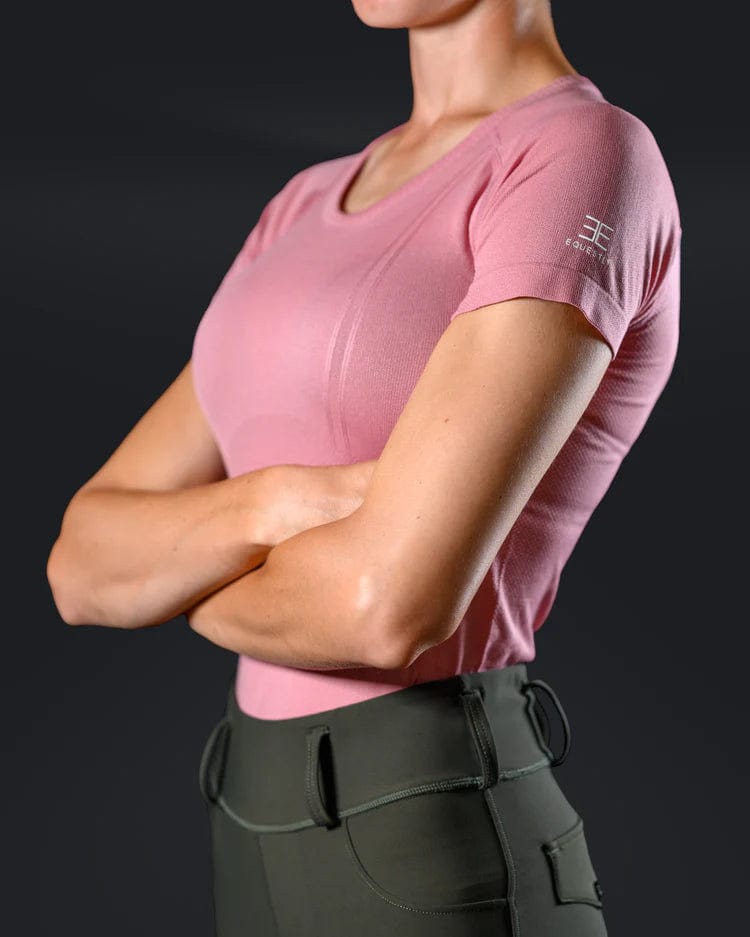 Equestly Women's Shirt Equestly Lux Seamless Top SS - Rose equestrian team apparel online tack store mobile tack store custom farm apparel custom show stable clothing equestrian lifestyle horse show clothing riding clothes horses equestrian tack store