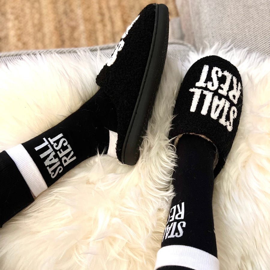 Dreamers & Schemers Accessory Dreamers & Schemers Slipper with crew socks equestrian team apparel online tack store mobile tack store custom farm apparel custom show stable clothing equestrian lifestyle horse show clothing riding clothes horses equestrian tack store