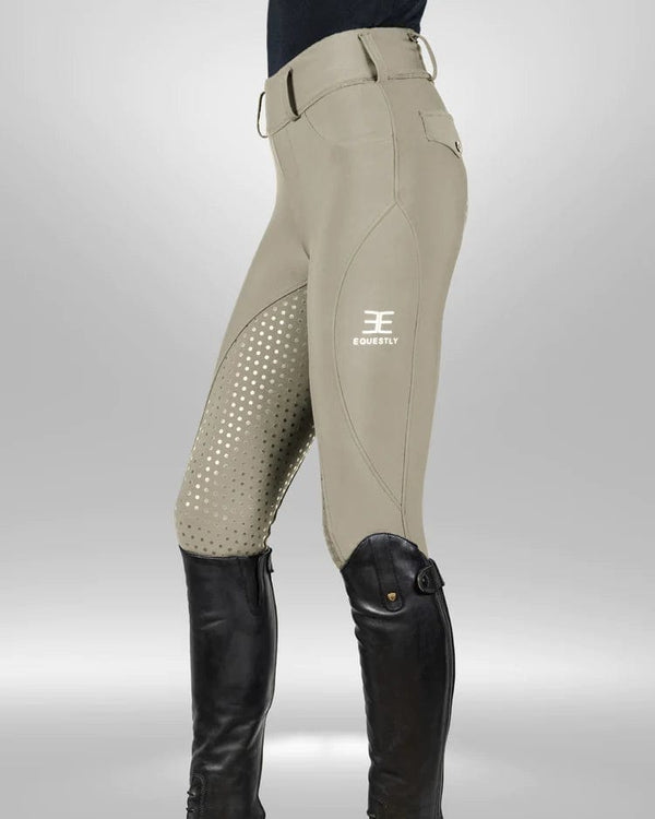 Equestly- Lux GripTEQ Riding Pants Charcoal Blk (Full Seat