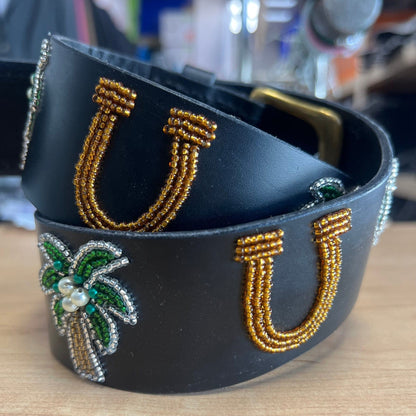 Zinj Designs Belt Tropical Luck Belt- 1.75" Beaded Assorted Designs XXS equestrian team apparel online tack store mobile tack store custom farm apparel custom show stable clothing equestrian lifestyle horse show clothing riding clothes Belt- 1.75" Beaded Assorted Designs XXS horses equestrian tack store