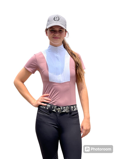 Equestrian Team Apparel Show Shirt XXS / Dusty Rose Equestrian Team Apparel- Show Shirt Short Sleeve equestrian team apparel online tack store mobile tack store custom farm apparel custom show stable clothing equestrian lifestyle horse show clothing riding clothes horses equestrian tack store