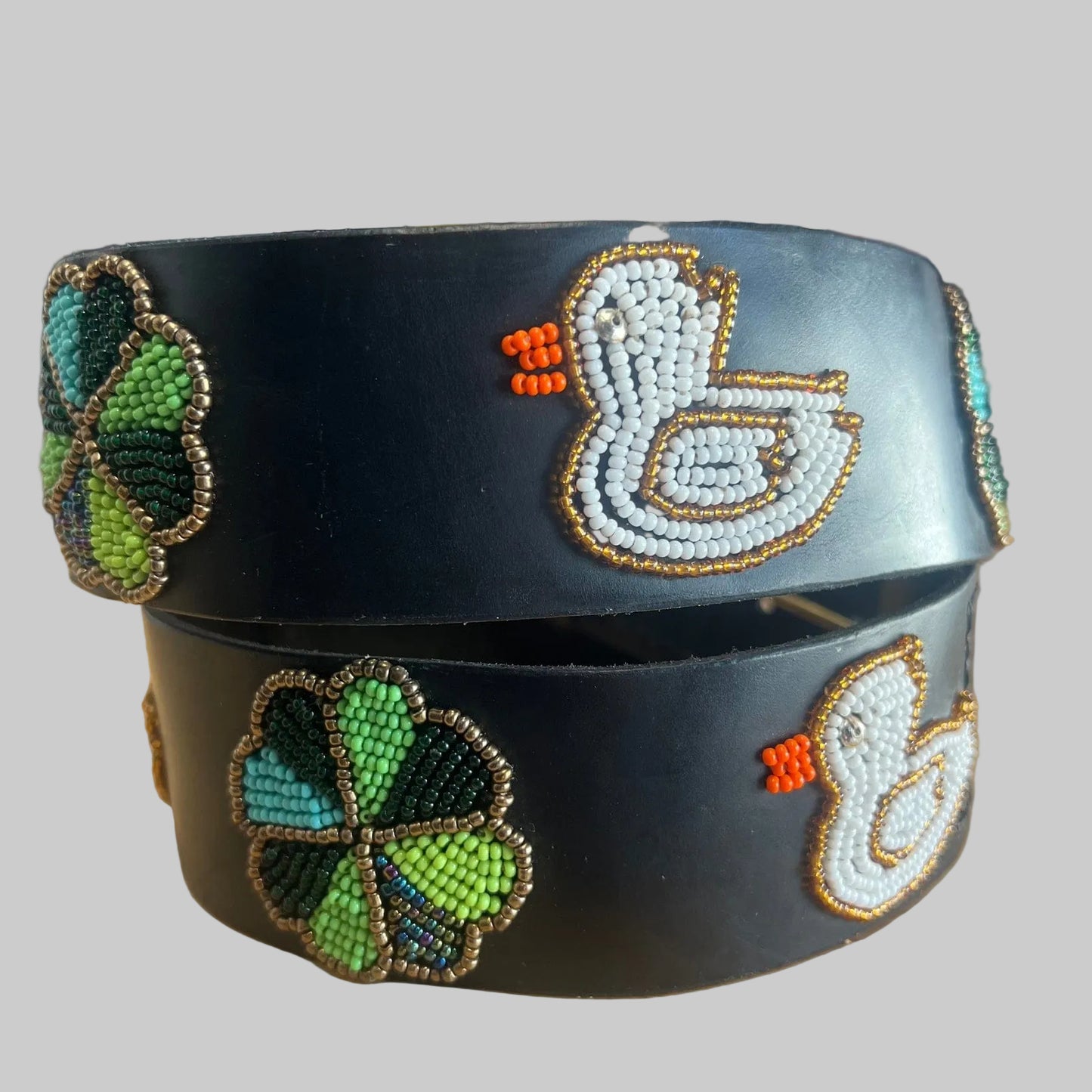 Zinj Designs Belt Lucky Duck Belt- 1.75" Beaded Assorted Designs XXS equestrian team apparel online tack store mobile tack store custom farm apparel custom show stable clothing equestrian lifestyle horse show clothing riding clothes Belt- 1.75" Beaded Assorted Designs XXS horses equestrian tack store