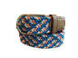 Rather Lucky Belts Ocean Blue/Royal/Peach/White Rather Lucky- Braided Belt (XS Youth) equestrian team apparel online tack store mobile tack store custom farm apparel custom show stable clothing equestrian lifestyle horse show clothing riding clothes horses equestrian tack store