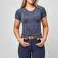 TKEQ Women's Casual Shirt XS/S TKEQ- Kennedy Seamless Short Sleeve Shirt- (Navy Camo) equestrian team apparel online tack store mobile tack store custom farm apparel custom show stable clothing equestrian lifestyle horse show clothing riding clothes TKEQ- Kennedy Seamless Short Sleeve Shirt- (Navy Camo) horses equestrian tack store