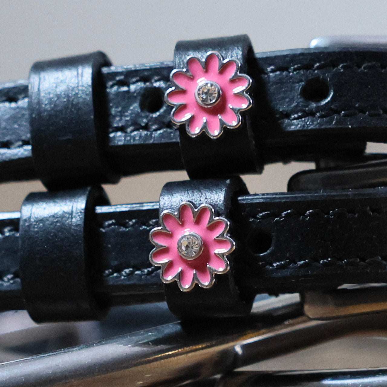 ManeJane Black Spur Straps Spur Straps- Flower (Pink) equestrian team apparel online tack store mobile tack store custom farm apparel custom show stable clothing equestrian lifestyle horse show clothing riding clothes Spur Straps- Flower (Pink) horses equestrian tack store