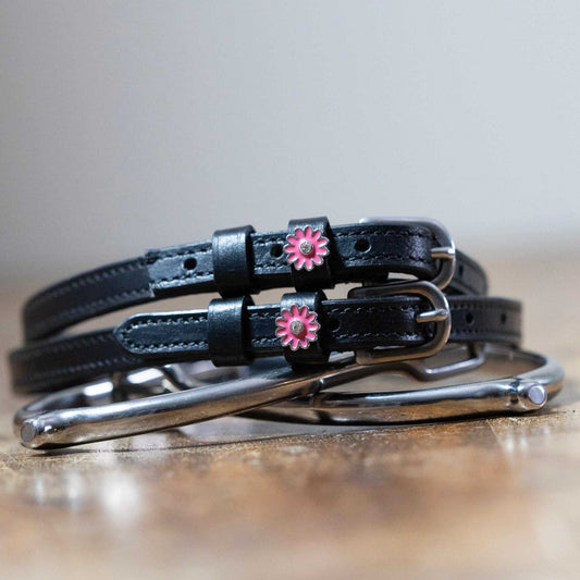 ManeJane Black Spur Straps Spur Straps- Flower (Pink) equestrian team apparel online tack store mobile tack store custom farm apparel custom show stable clothing equestrian lifestyle horse show clothing riding clothes Spur Straps- Flower (Pink) horses equestrian tack store