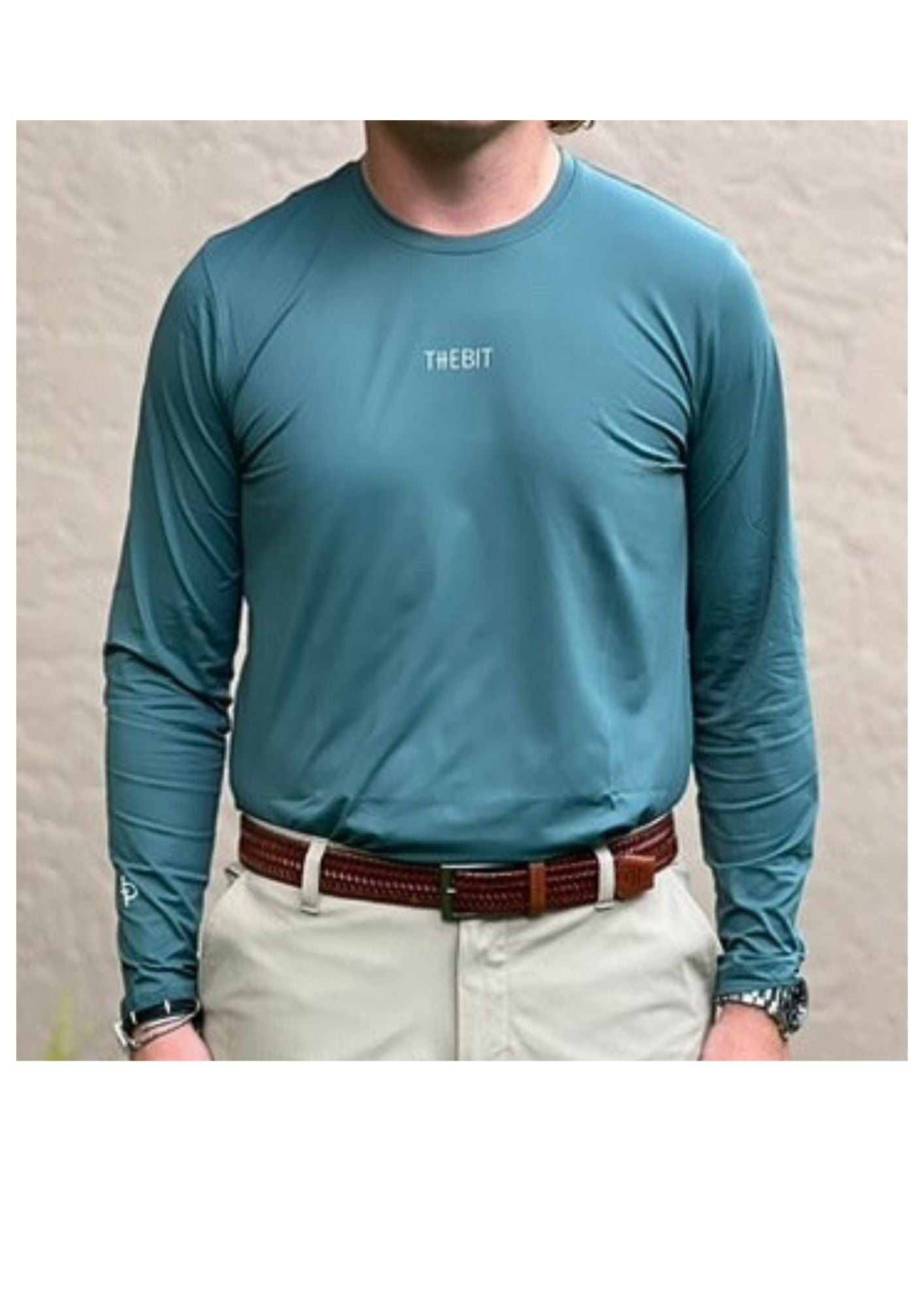 The Bit Equestrian Brand- Long Sleeve Crew Neck Tech Top (Men's)