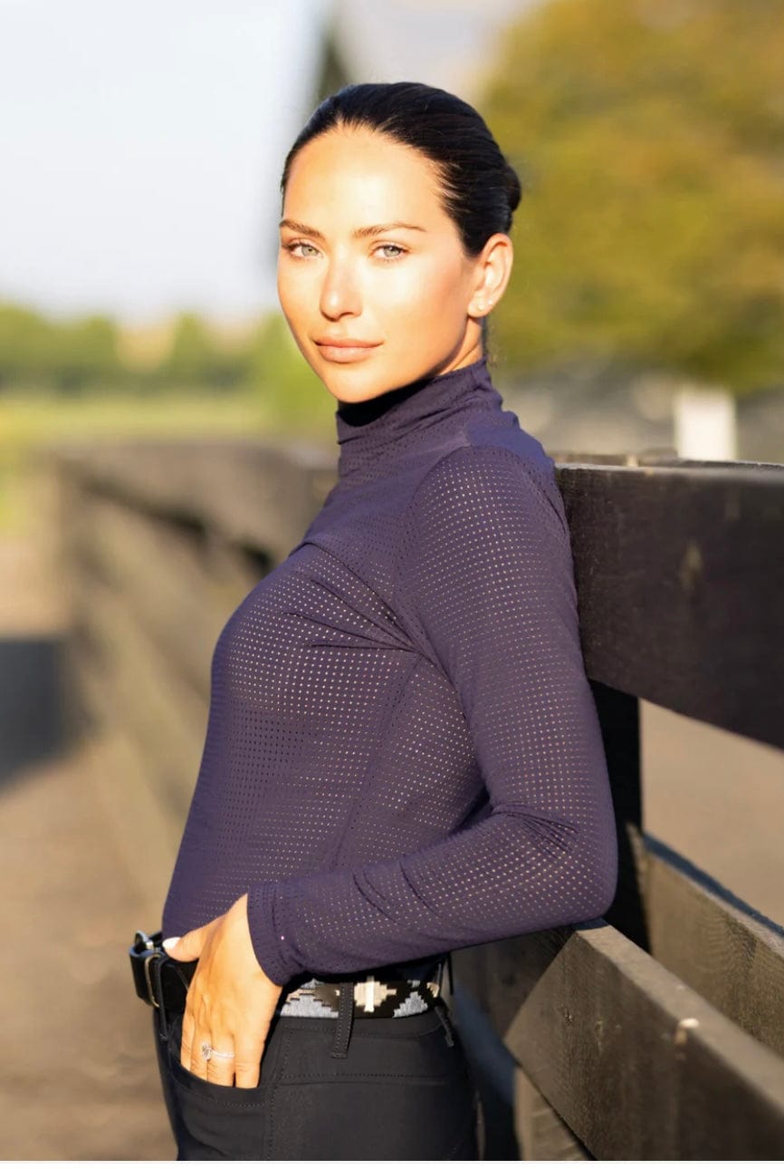 Equisite Elements of Style Women's Shirt Equisite Elements- Alesia High Collar Technical Top equestrian team apparel online tack store mobile tack store custom farm apparel custom show stable clothing equestrian lifestyle horse show clothing riding clothes horses equestrian tack store