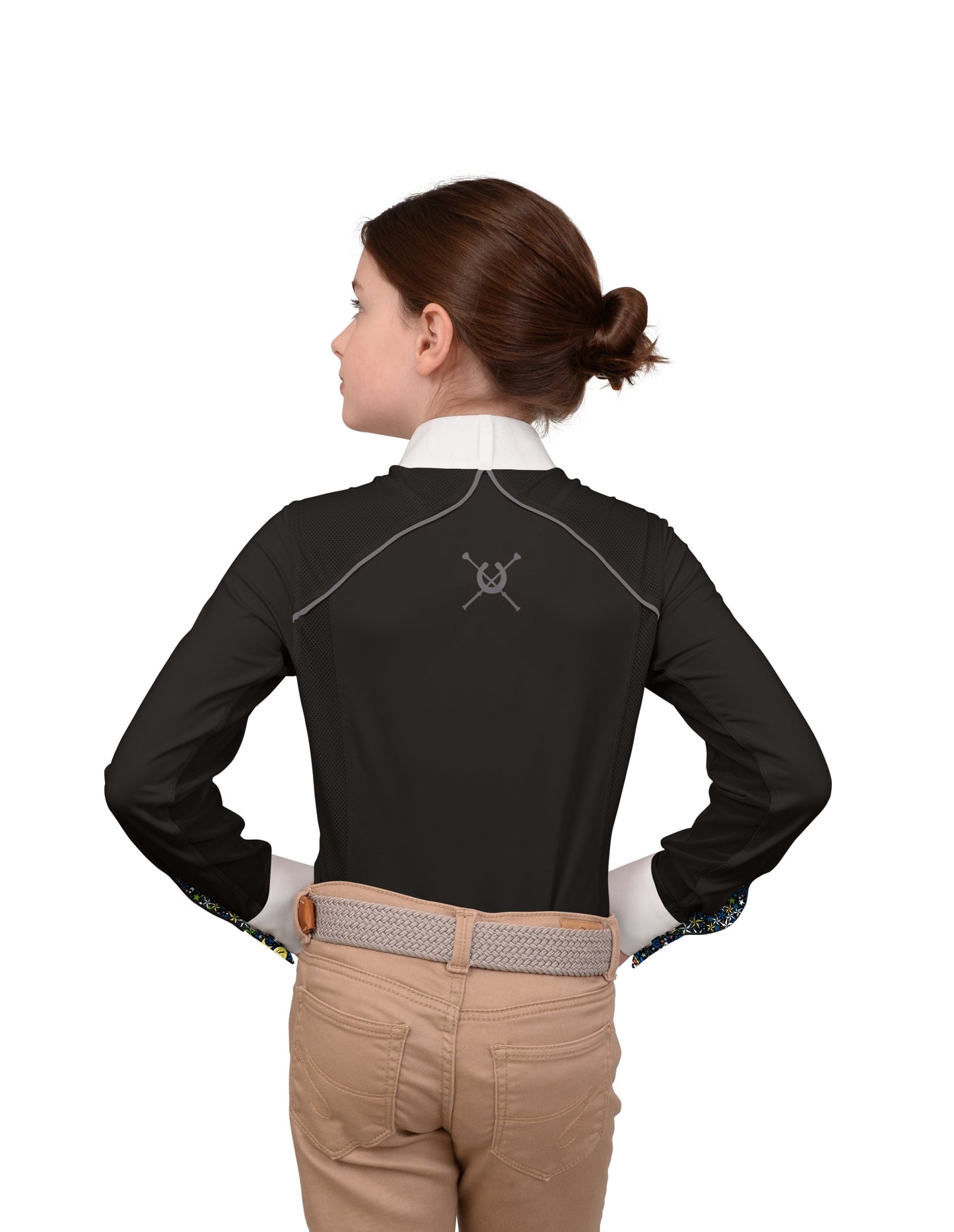 Chestnut Bay Show Shirt Black / S Chestnut Bay- Show Shirt (Youth Long Sleeve) equestrian team apparel online tack store mobile tack store custom farm apparel custom show stable clothing equestrian lifestyle horse show clothing riding clothes Chestnut Bay- Show Shirt (Youth Long Sleeve) horses equestrian tack store