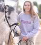 TKEQ Sweatshirt S / London/Orchid Writing TKEQ- Equestrian Athletics Sweatshirt equestrian team apparel online tack store mobile tack store custom farm apparel custom show stable clothing equestrian lifestyle horse show clothing riding clothes horses equestrian tack store